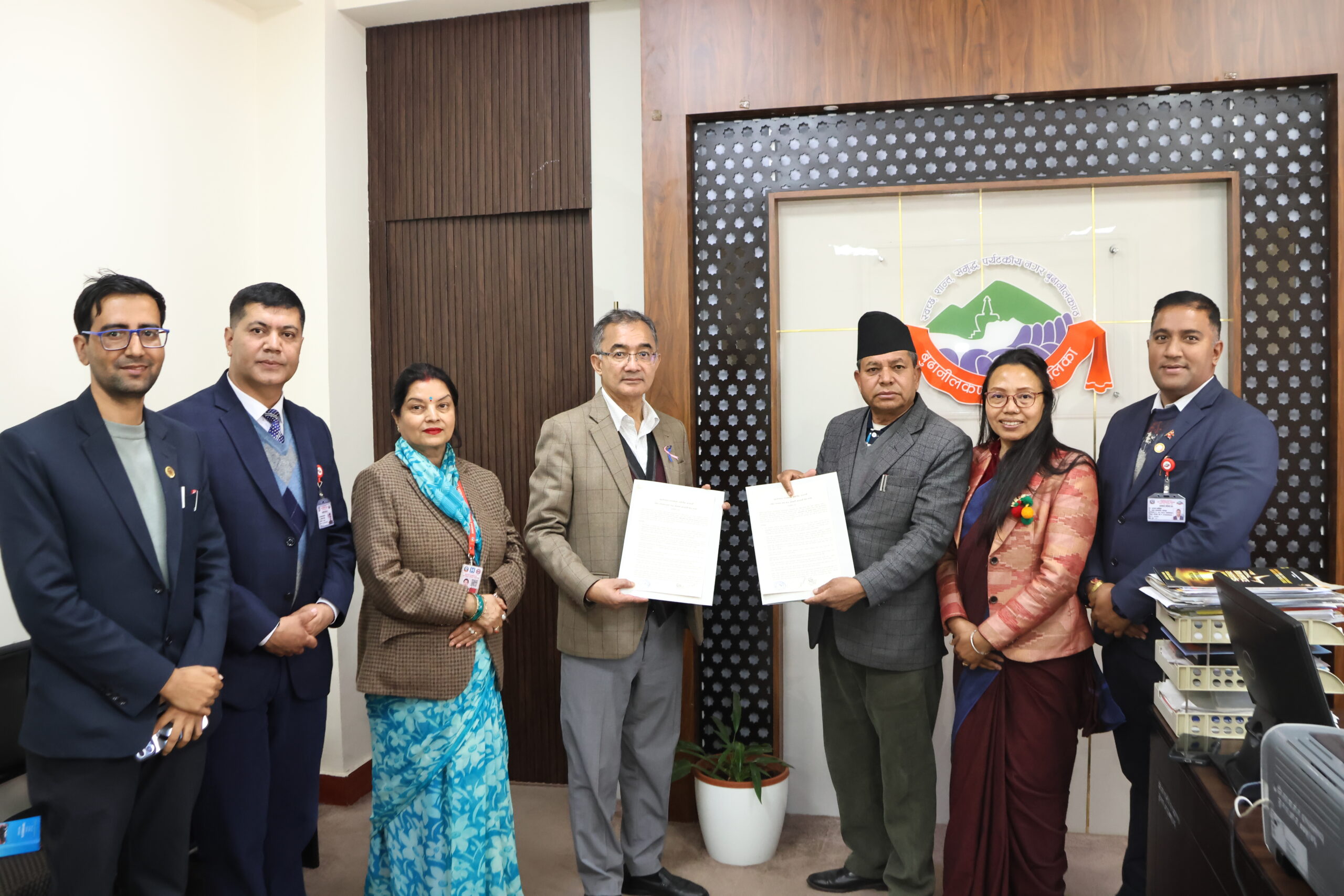 बुढानीलकण्ठ नगरपालिका र  शहिद गंगालाल राष्ट्रिय हृदय केन्द्रबीच सम्झौता